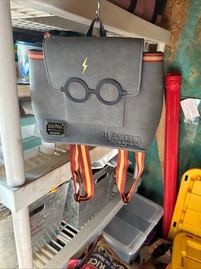 Harry Potter Gray Mini Backpack with Gryffindor Stripe